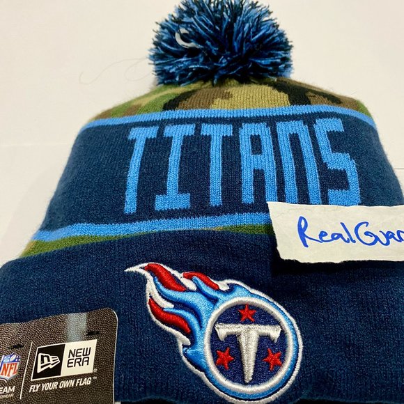 RARE 100% New Era Tennessee Titans THE JAKE Camo Sport Knit Hat Winter Beanie